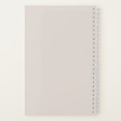 モダンカスタムモノグラムイニシャル名ライトベージュ ノートブック (裏面)