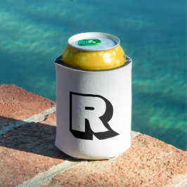 モダンカスタムモノグラムブロックタイポグラフィ 缶クーラー