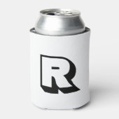 モダンカスタムモノグラムブロックタイポグラフィ 缶クーラー (缶正面)