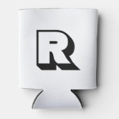 モダンカスタムモノグラムブロックタイポグラフィ 缶クーラー (正面)