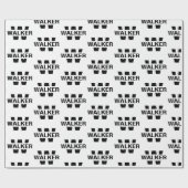 モダンカスタムモノグラム名 ラッピングペーパー (フラット)