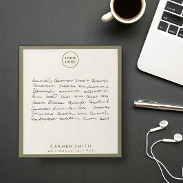 モダンカスタムラグジュアリーオリーブグリーン ノートパッド