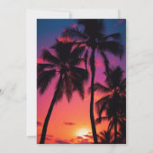 モダンカスタムルアウ（ハワイ式宴会）パーティー50誕生日 招待状 (裏面)