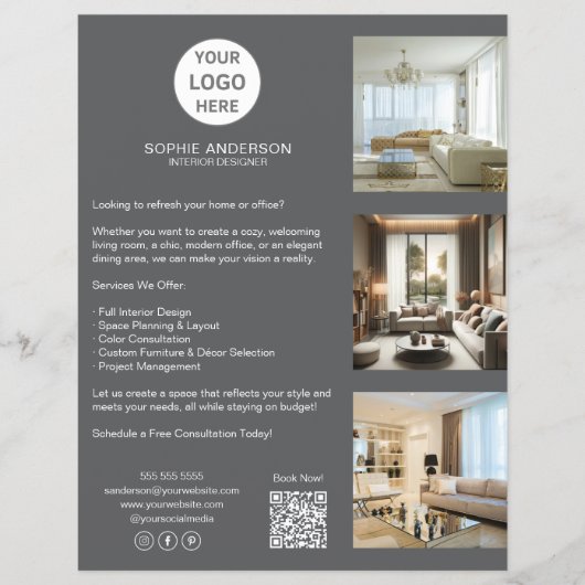 モダンカスタムロゴグレープロフェッショナル事業 チラシ (正面)