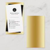 モダンカスタムロゴソーシャルメディアのアイコンユニーク金ゴールド 名刺 (正面/裏面)