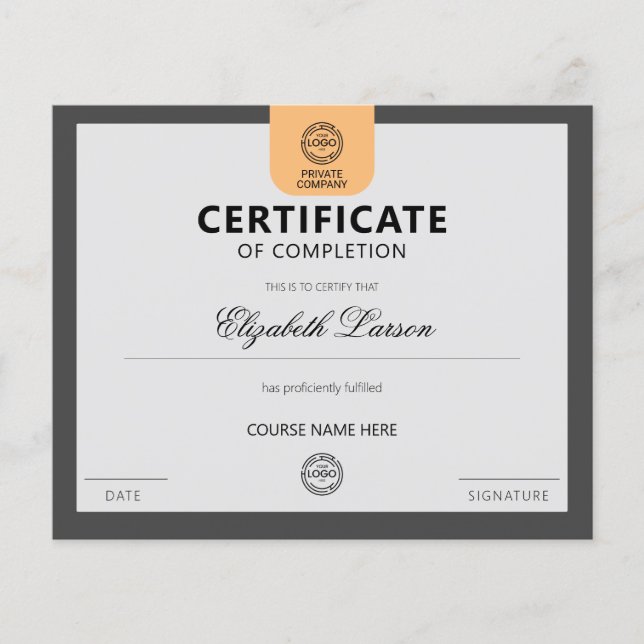 モダンカスタムロゴプロフェッショナルの達成度 (正面)