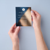 モダンカスタムロゴプロモーション海軍ブルーバラ金ゴールド チラシ (手)