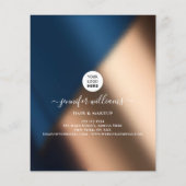 モダンカスタムロゴプロモーション海軍ブルーバラ金ゴールド チラシ (裏面)