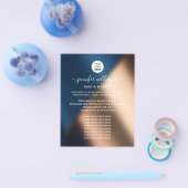 モダンカスタムロゴプロモーション海軍ブルーバラ金ゴールド チラシ (シングル)