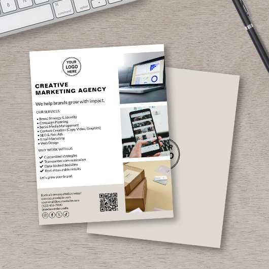 モダンカスタムロゴマーケティング代理業 チラシ