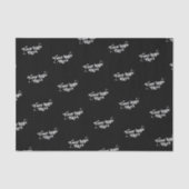 モダンカスタムロゴ付き包装ブラック 薄葉紙 (正面)