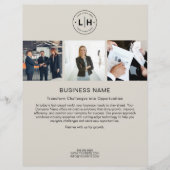 モダンカスタムロゴ写真企業のBusiness Flyer チラシ (正面)