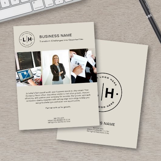 モダンカスタムロゴ写真企業のBusiness Flyer チラシ
