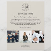 モダンカスタムロゴ写真企業のBusiness Flyer チラシ (正面)