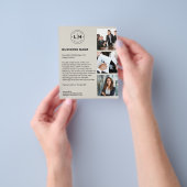 モダンカスタムロゴ写真QRビジネス チラシ (手)