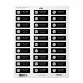 モダンカスタムロゴ差出人住所 ラベル (フルシート)