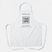 モダンカスタムロゴ従業員スタッフ名白 エプロン (正面)