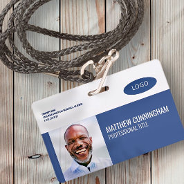 モダンカスタムロゴ従業員名バーコード バッジ