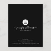 モダンカスタムロゴ・プロモブラック・ミニマリスト チラシ (裏面)