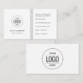 モダンカスタムロゴ・ミニマルモダン主義ソーシャル・メディア 名刺 (正面/裏面)
