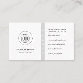 モダンカスタムロゴ・ミニマルモダン主義ソーシャル・メディア 名刺 (正面)