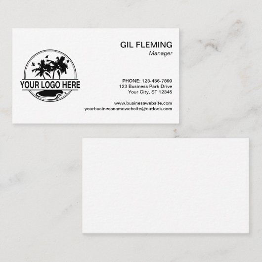 モダンカスタムロゴ 名刺 (正面/裏面)