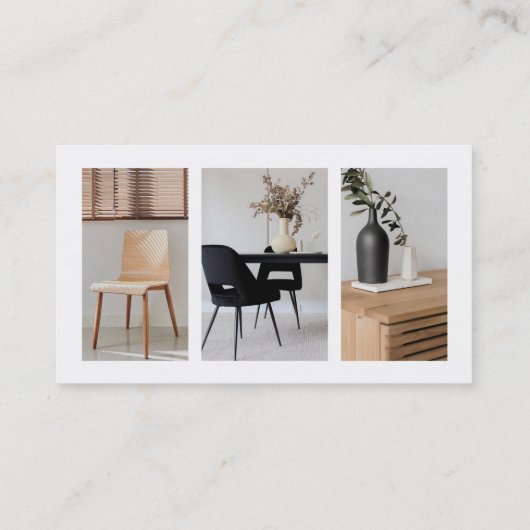 モダンカスタムロゴ、3製品の写真と社交 名刺 (裏面)