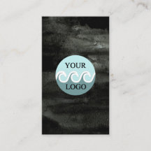 モダンカスタムロゴaquarelブラック縦型