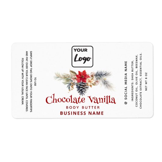 モダンカスタムロゴHoliday business product ラベル (正面)