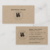 モダンカスタムロゴKraft男らし名刺 名刺 (正面/裏面)