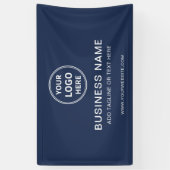 モダンカスタムロゴNavy Blue Businessブランディング 横断幕 (縦)