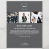 モダンカスタムロゴPhoto Gray企業の Business チラシ (正面)