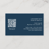 モダンカスタムロゴQRコードAC熱HVAC 名刺 (裏面)