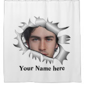 モダンカスタムヴィンテージ写真 シャワーカーテン (正面)