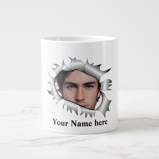 モダンカスタムヴィンテージ写真 ジャンボコーヒーマグカップ (正面)