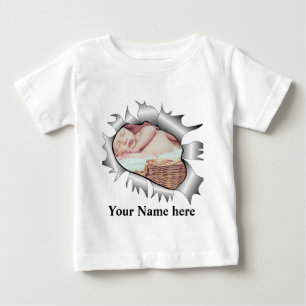 モダンカスタムヴィンテージ写真 ベビーTシャツ