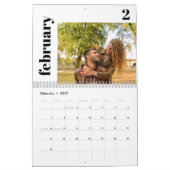 モダンカスタム予定表 カレンダー (2月 2027)