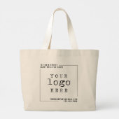 モダンカスタム会社のロゴ ラージトートバッグ (裏面)