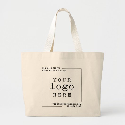 モダンカスタム会社のロゴ ラージトートバッグ (正面)