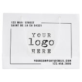 モダンカスタム会社のロゴ ラージペーパーバッグ (裏面)