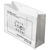 モダンカスタム会社のロゴ ラージペーパーバッグ (正面アングル)