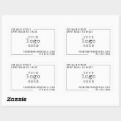 モダンカスタム会社のロゴ 長方形シール (シート)