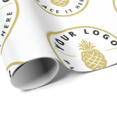 モダンカスタム会社ロゴブランドのギフト ラッピングペーパー (ロールコーナー)