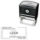 モダンカスタム会社ロゴ差出人住所 セルフインキングスタンプ (インサイチュ)