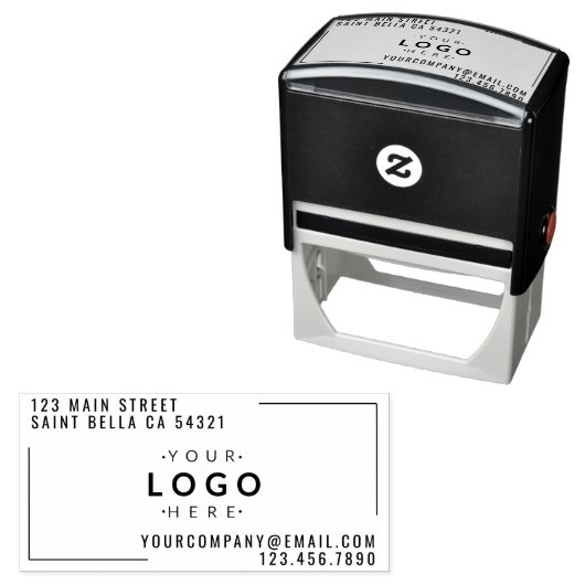 モダンカスタム会社ロゴ差出人住所 セルフインキングスタンプ (インサイチュ)