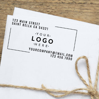 モダンカスタム会社ロゴ差出人住所 セルフインキングスタンプ