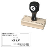 モダンカスタム会社ロゴ差出人住所 ラバースタンプ (押印)