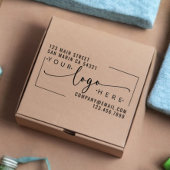 モダンカスタム会社ロゴ差出人住所 ラバースタンプ