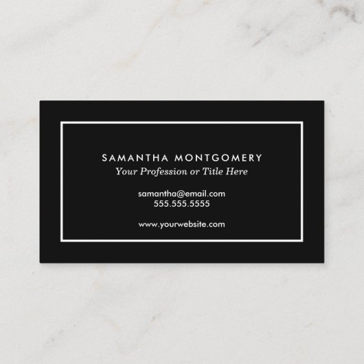 モダンカスタム会社ロゴQRコード白黒 名刺 (裏面)