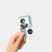 モダンカスタム先生写真ネームカード バッジ (手持ち)